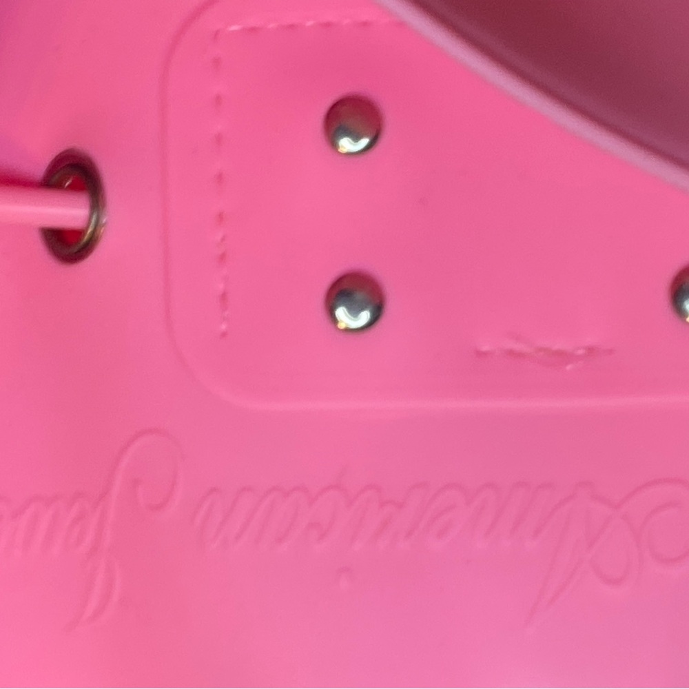 Hot Pink Backpack with Drawstring Closure and Smooth Finish - Picture 5 of 8